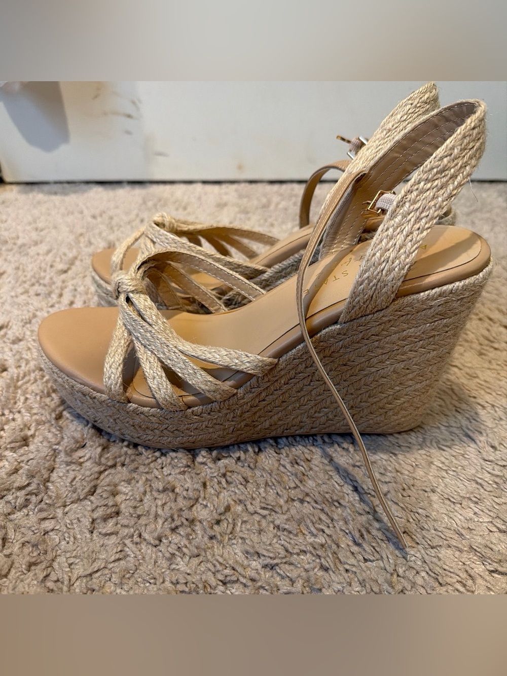 Altar'd State Natural Braided Espadrille Wedge Sandals